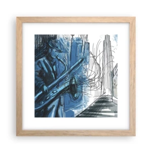 Plakat w ramie jasny dąb - Miejska rapsodia - 30x30 cm