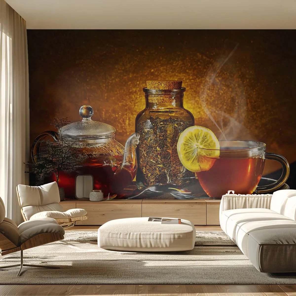 Fototapeta Premium Canvas - W stylu holenderskich mistrzów - Gastronomia, Herbata, Filiżanka Do Herbaty - 250x175 cm