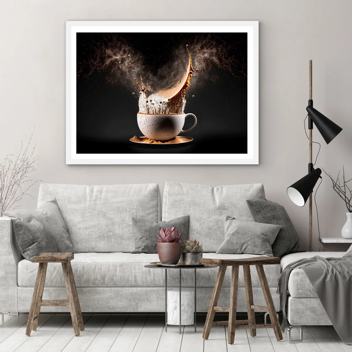 Plakat w białej ramie - Eksplozja smaku - 100x70 cm