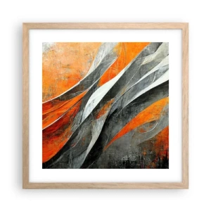 Plakat w ramie jasny dąb - Żar i chłód - 40x40 cm