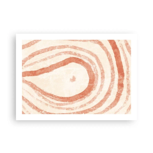 Plakat - Koralowe kręgi – kompozycja - 70x50 cm