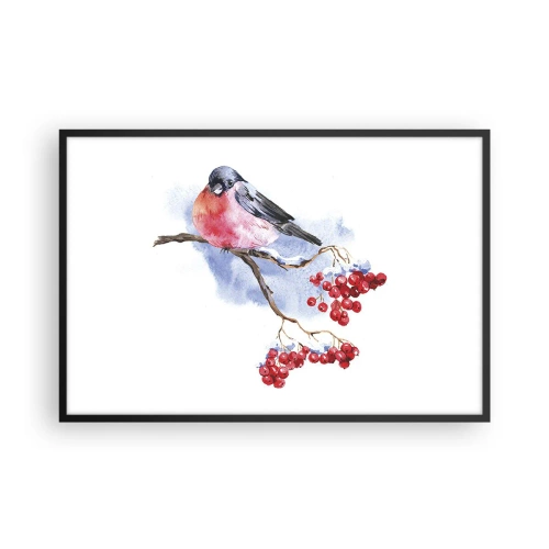 Plakat w czarnej ramie - Zima w kolorze - 91x61 cm