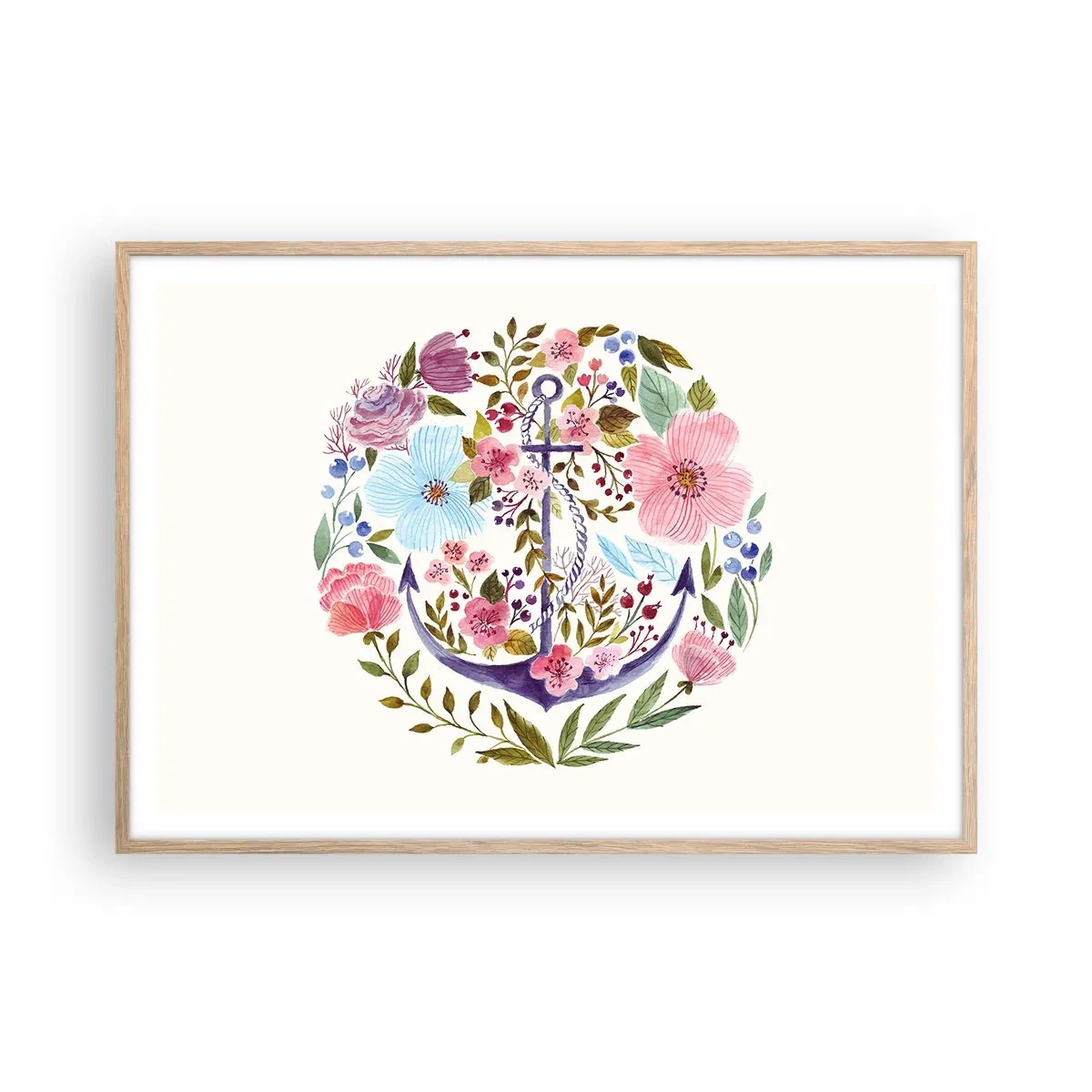 Plakat w ramie jasny dąb - Dobry sen żeglarza - 100x70 cm