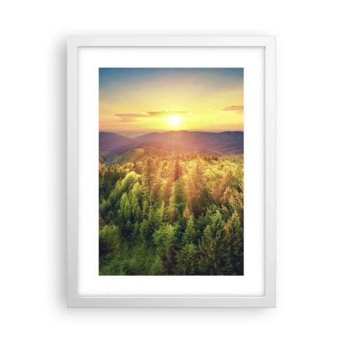 Plakat w białej ramie - Wierzchołki i szczyty - 30x40 cm