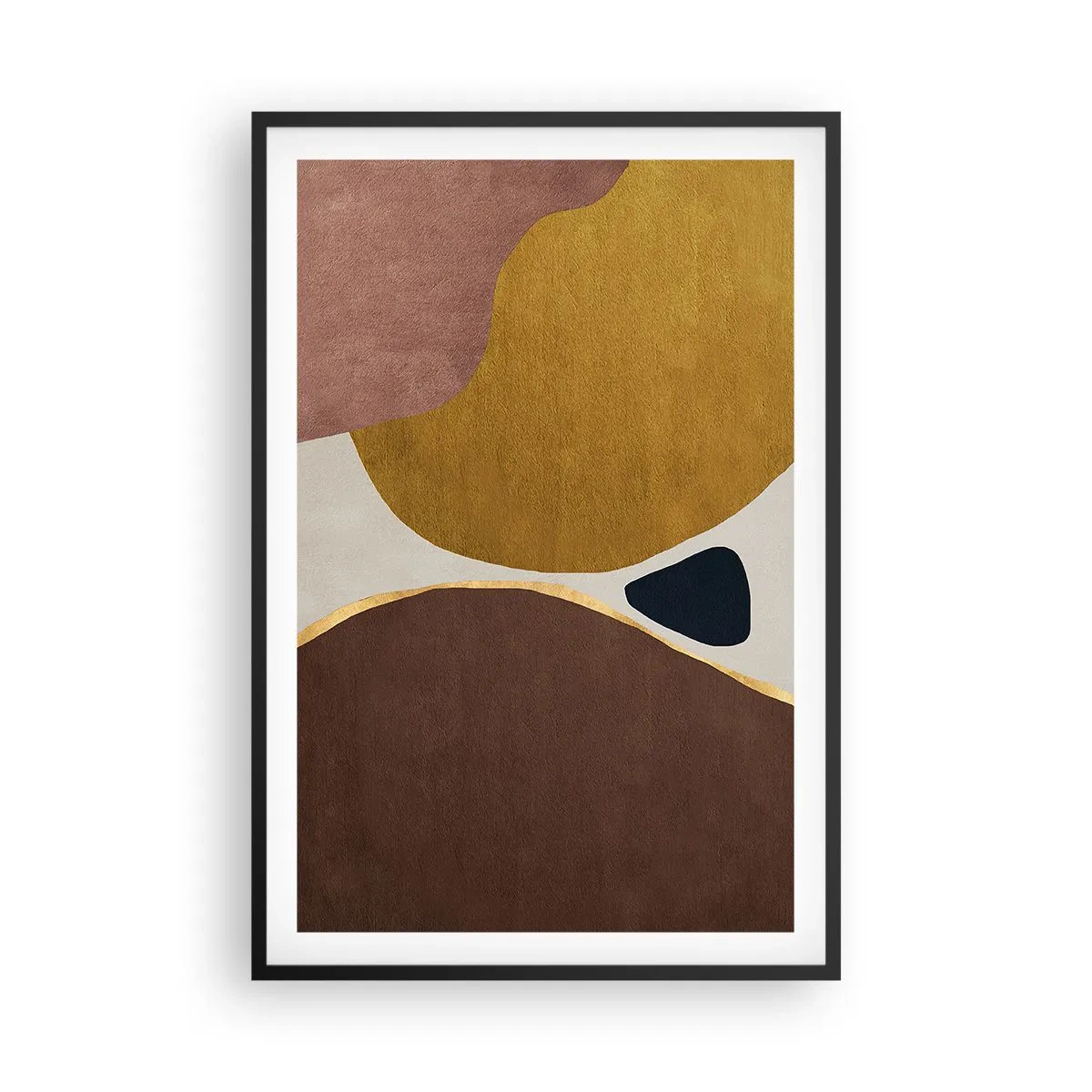 Plakat w czarnej ramie - Abstrakcja – miejsce w przestrzeni - 61x91 cm