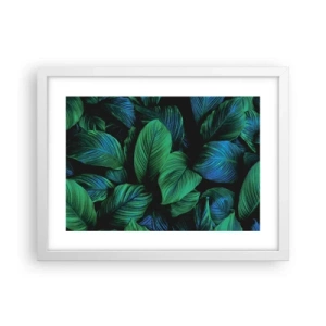 Plakat w białej ramie - W zielonym tłumie - 40x30 cm