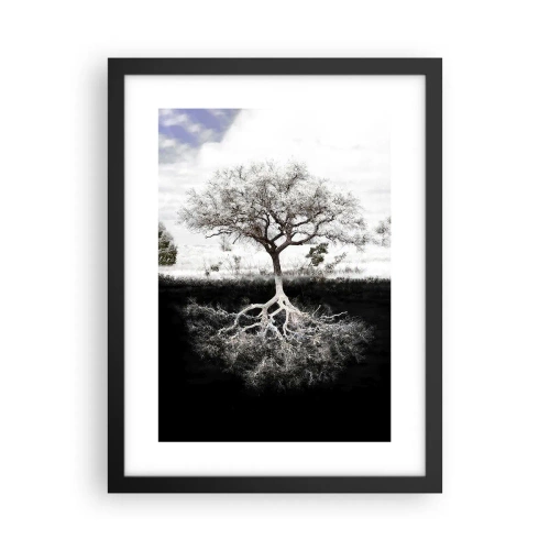 Plakat w czarnej ramie - Odkrycie natury świata - 30x40 cm