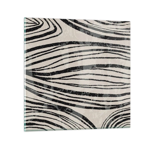 Obraz na szkle - Rozlewisko linii - 30x30 cm