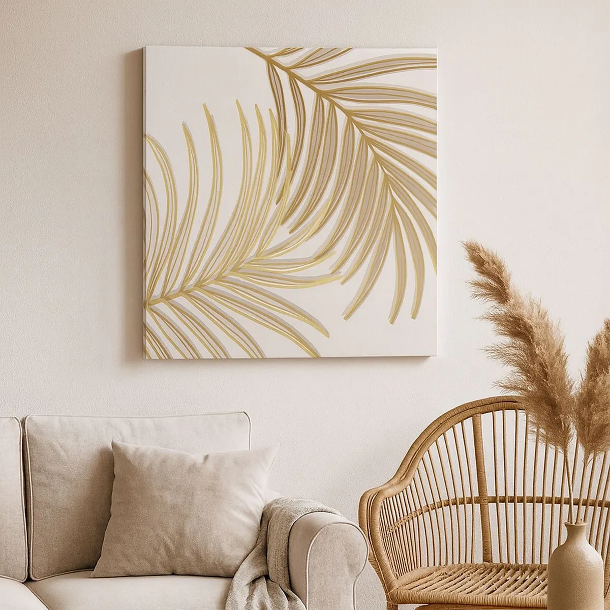 Obraz na płótnie - Złota Palma! - 30x30 cm