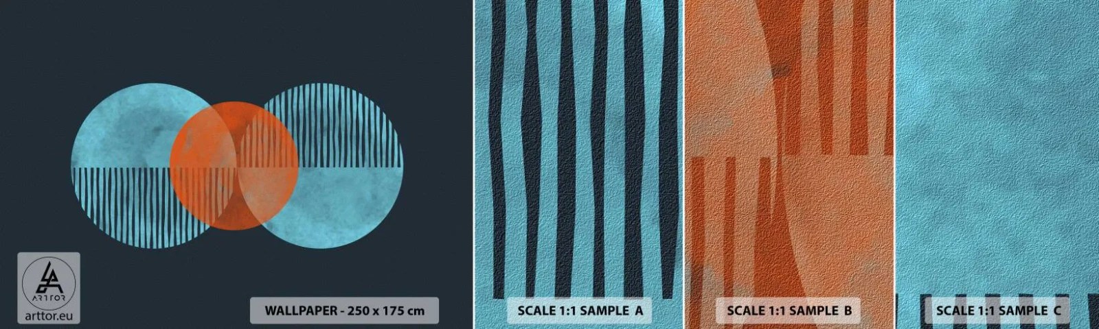 Fototapeta Próbka Standard Eco - Kompozycja symetryczna - Abstrakcja, Sztuka, Wzór Geometryczny - 100x30 cm