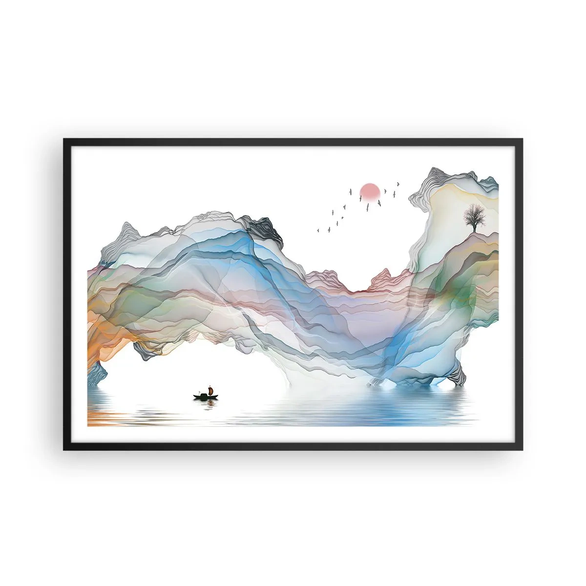 Plakat w czarnej ramie - Ku kryształowym górom - 91x61 cm