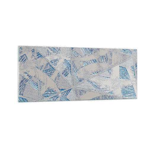 Obraz na szkle - W szaroniebieskim labiryncie - 100x40 cm