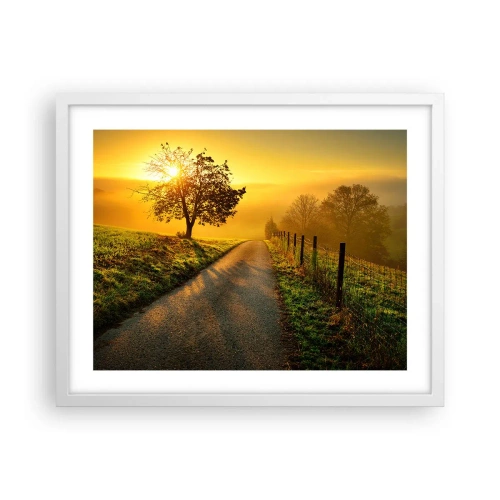 Plakat w białej ramie - Miodne popołudnie - 50x40 cm