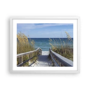 Plakat w białej ramie - W słońcu, na wietrze - 50x40 cm
