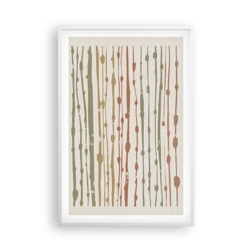 Plakat w białej ramie - Muzyczny zapis barw - 61x91 cm