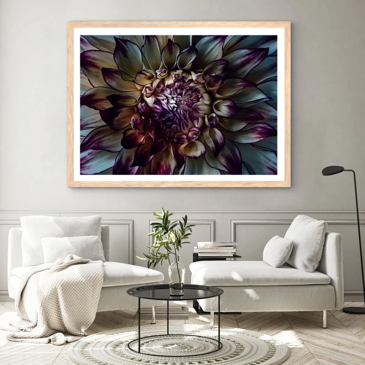 Plakat w ramie jasny dąb - Rozkwit młodości - 70x50 cm