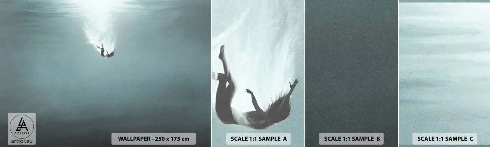 Fototapeta Próbka Standard Eco - W objęciach oceanu - Woda, Minimalizm, Podwodny - 100x30 cm