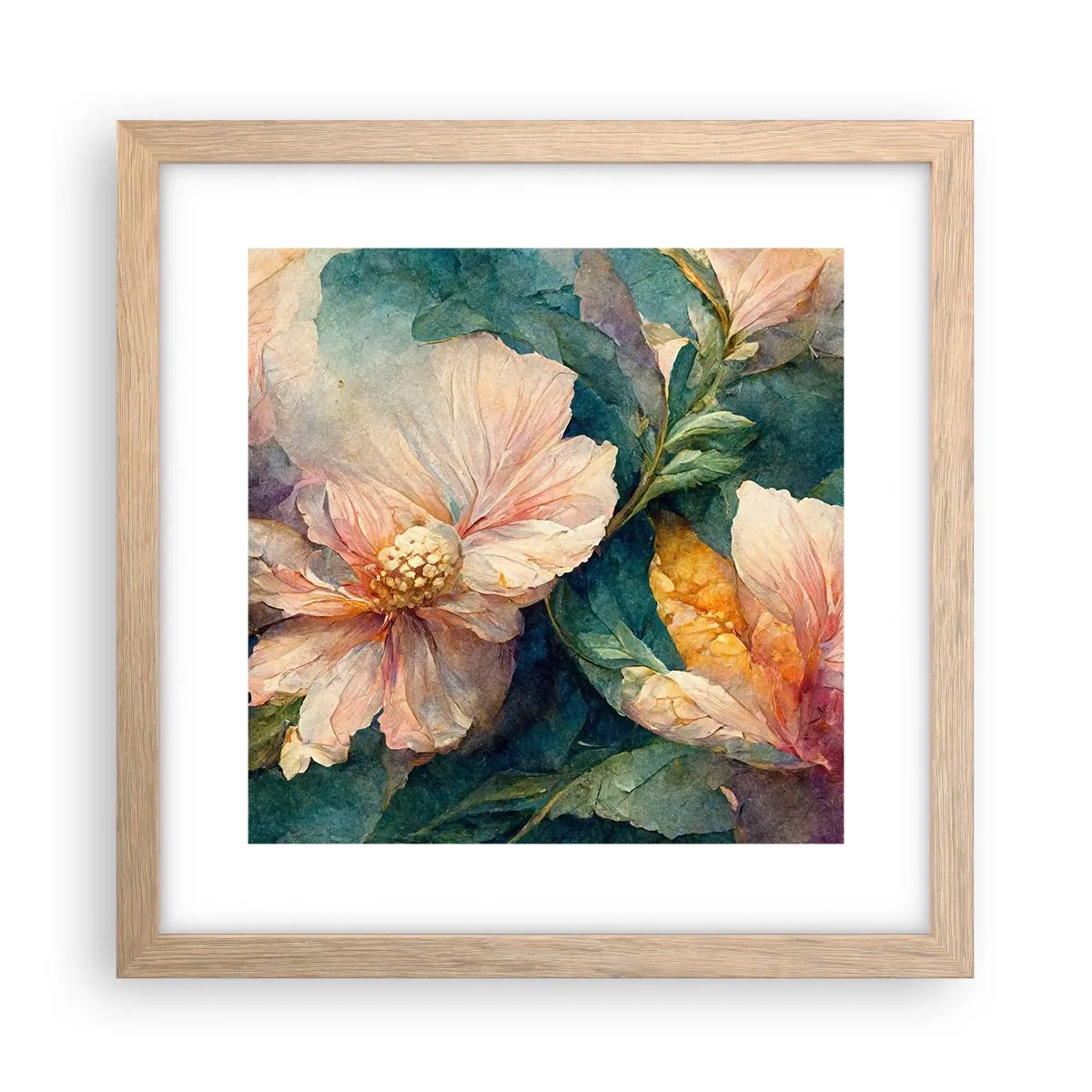 Plakat w ramie jasny dąb - Sama subtelność - 30x30 cm