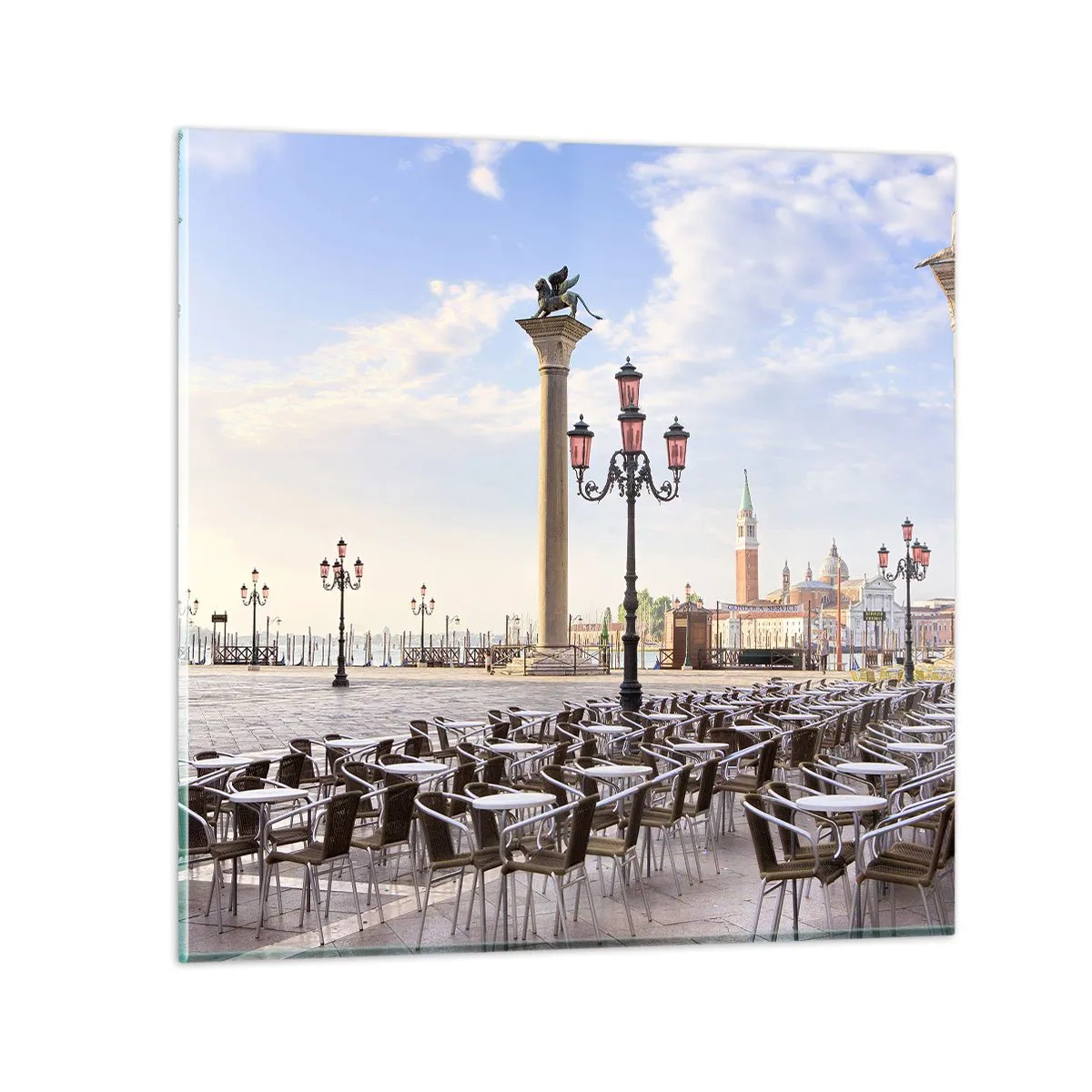 Obraz na szkle - Zapraszamy, wszystko gotowe - 50x50 cm