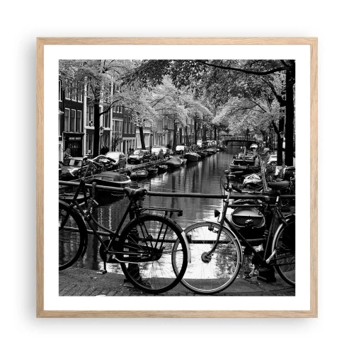 Plakat w ramie jasny dąb - Bardzo holenderski widok - 60x60 cm