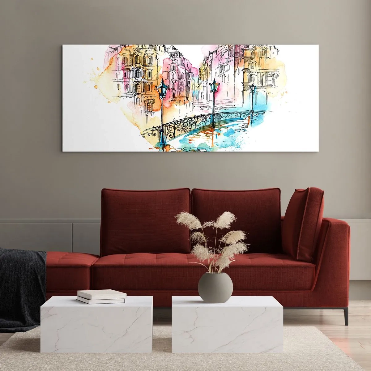 Obraz na szkle - Serce miasta - 100x40 cm