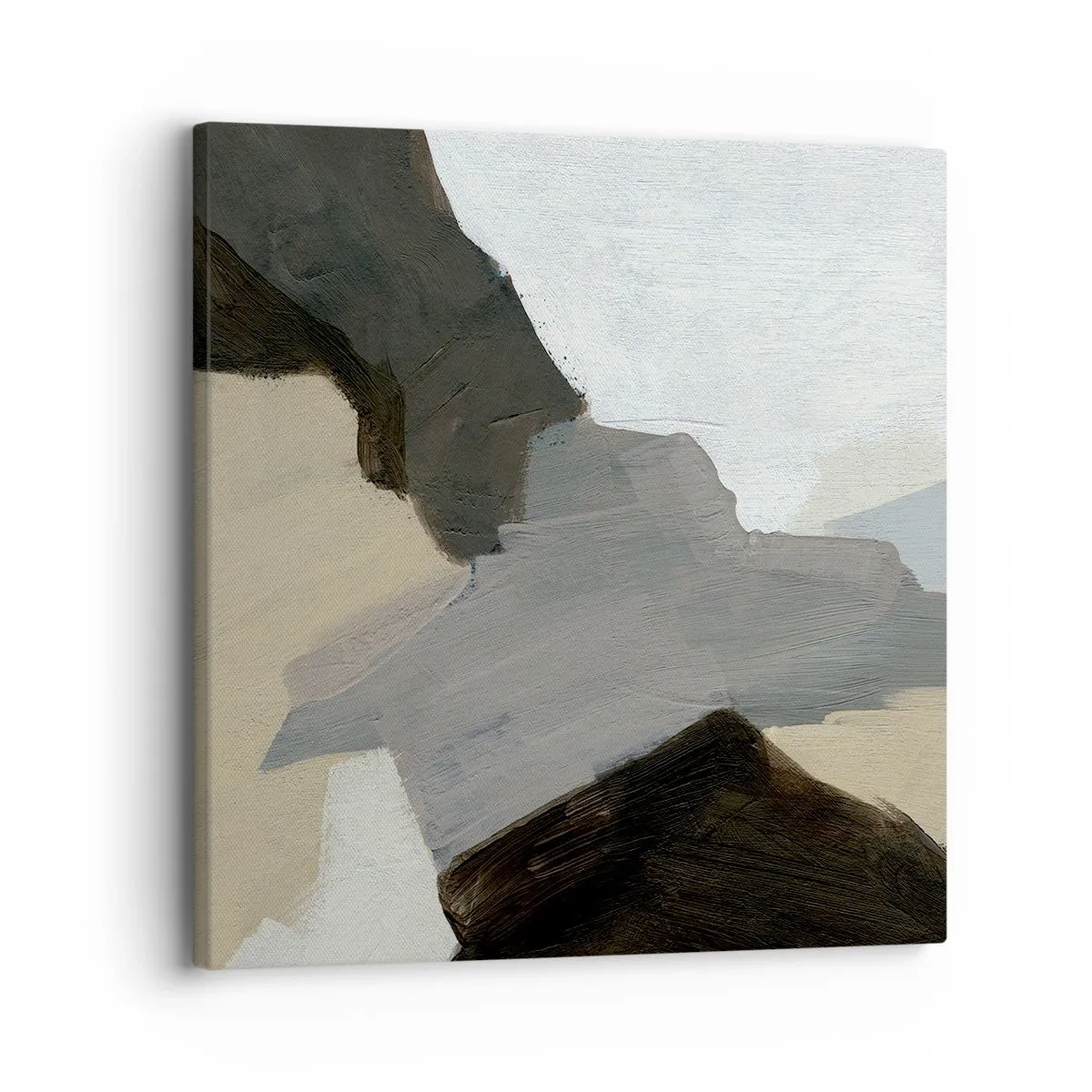 Obraz na płótnie - Abstrakcja: rozstaje szarości - 30x30 cm