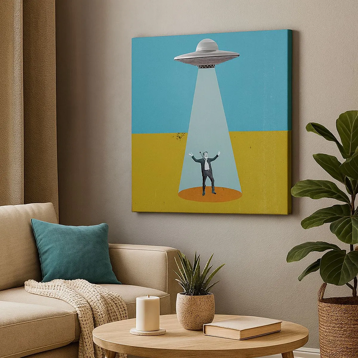 Obraz na płótnie - Bliskie spotkanie - 30x30 cm