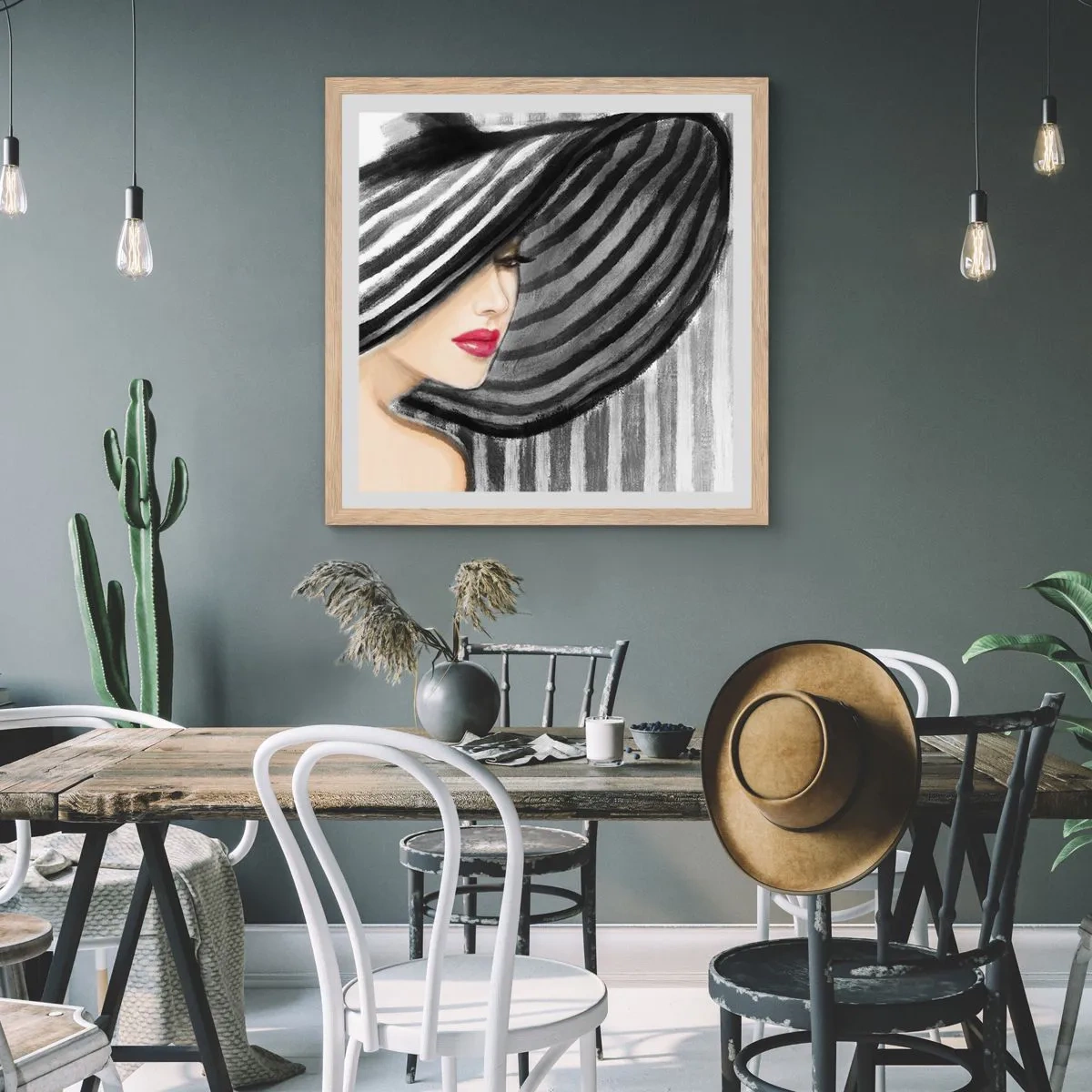Plakat w ramie jasny dąb - Gdzie ciebie szukać? - 60x60 cm