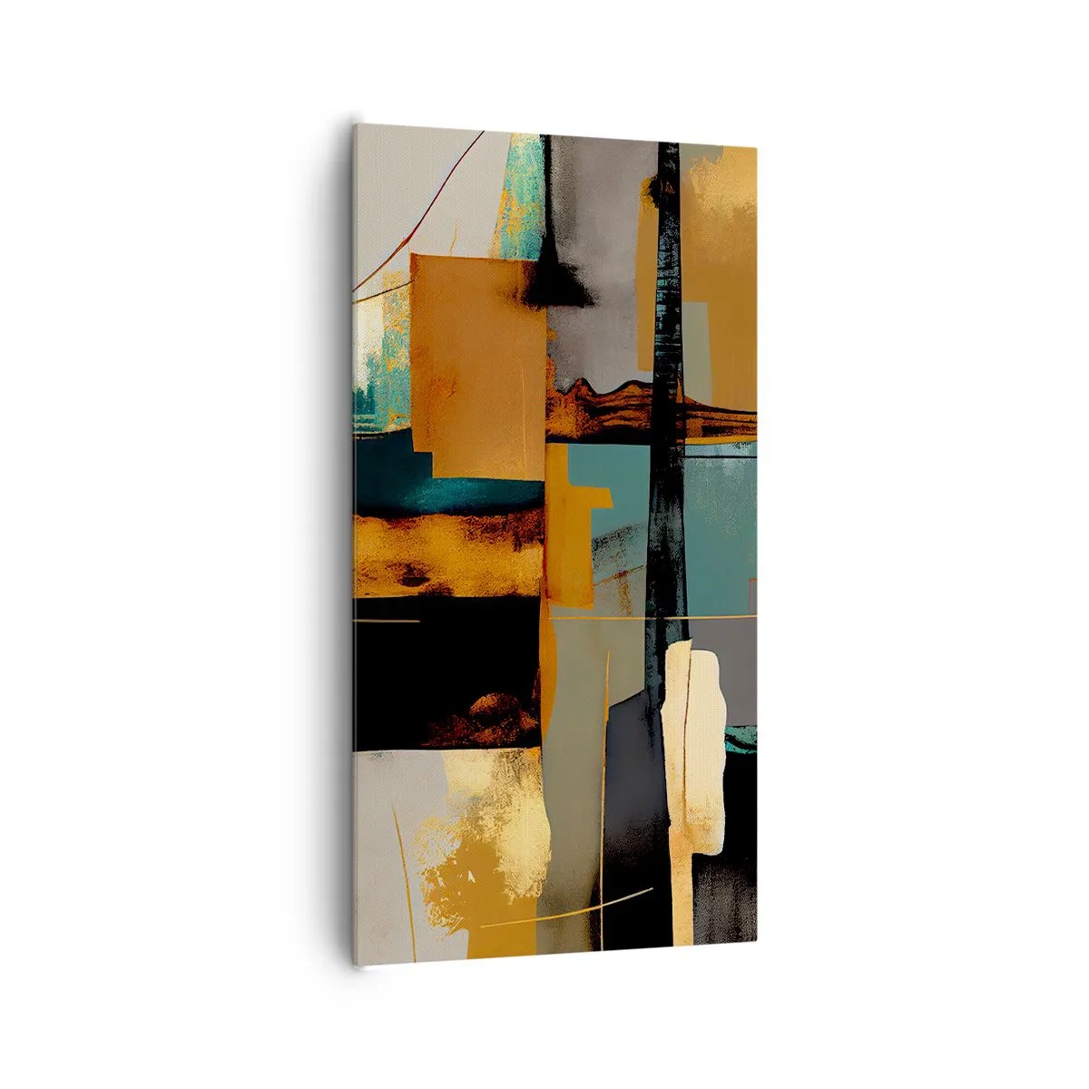 Obraz na płótnie - Abstrakcja – światło i cień - 65x120 cm