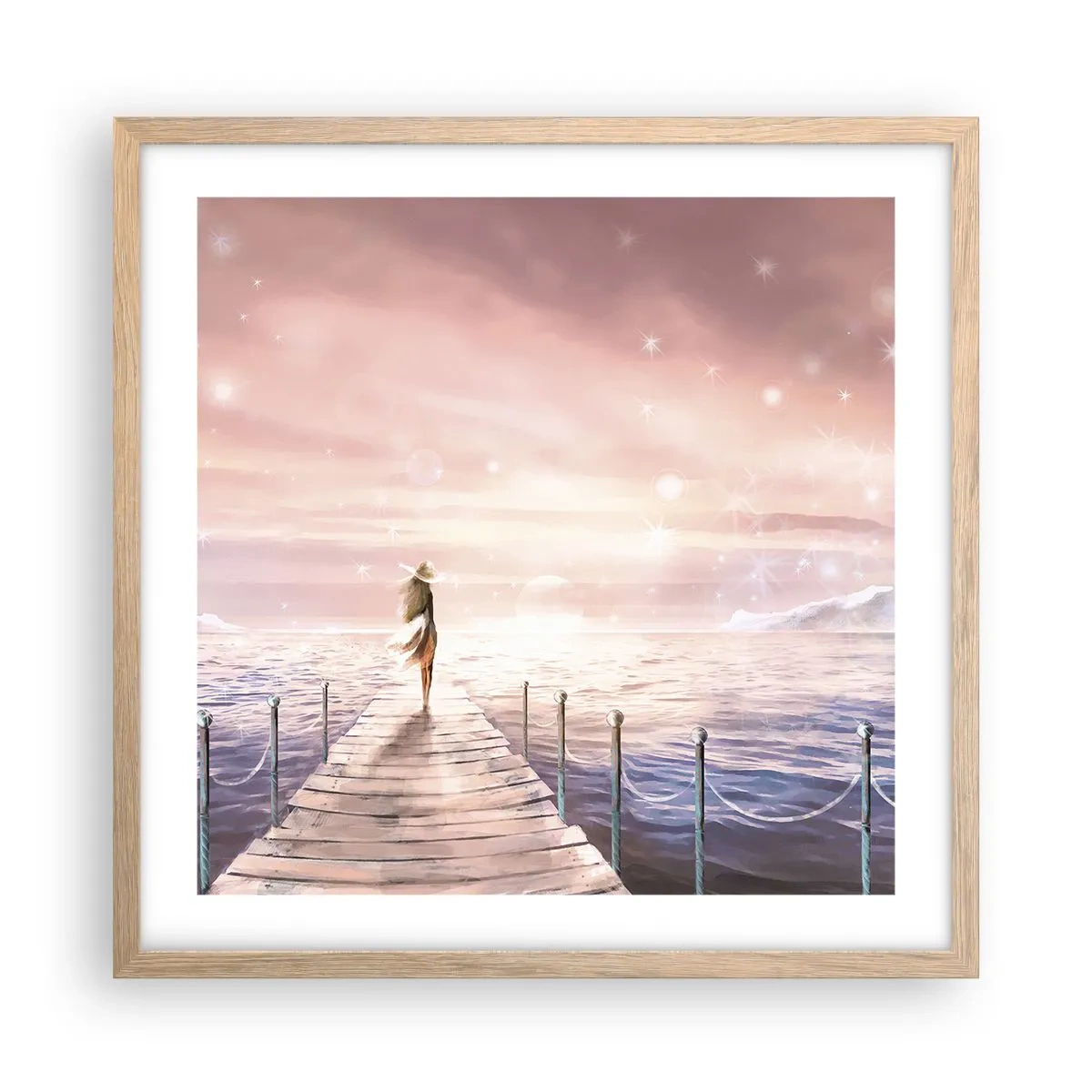 Plakat w ramie jasny dąb - W świetle marzenia - 50x50 cm