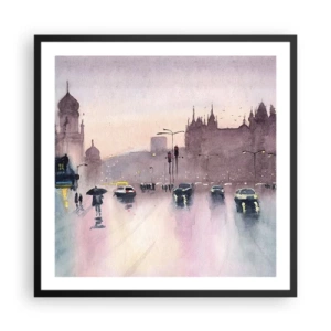 Plakat w czarnej ramie - W deszczowej mgiełce - 60x60 cm