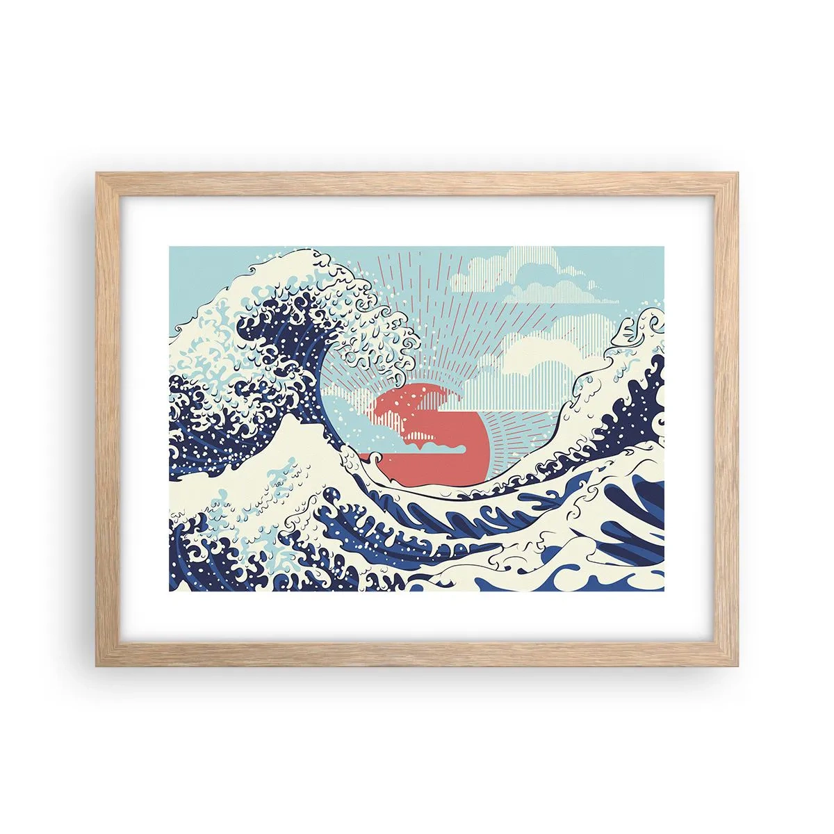 Plakat w ramie jasny dąb - Z japońskich inspiracji - 40x30 cm