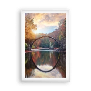 Plakat w białej ramie - Po drugiej stronie lustra - 61x91 cm