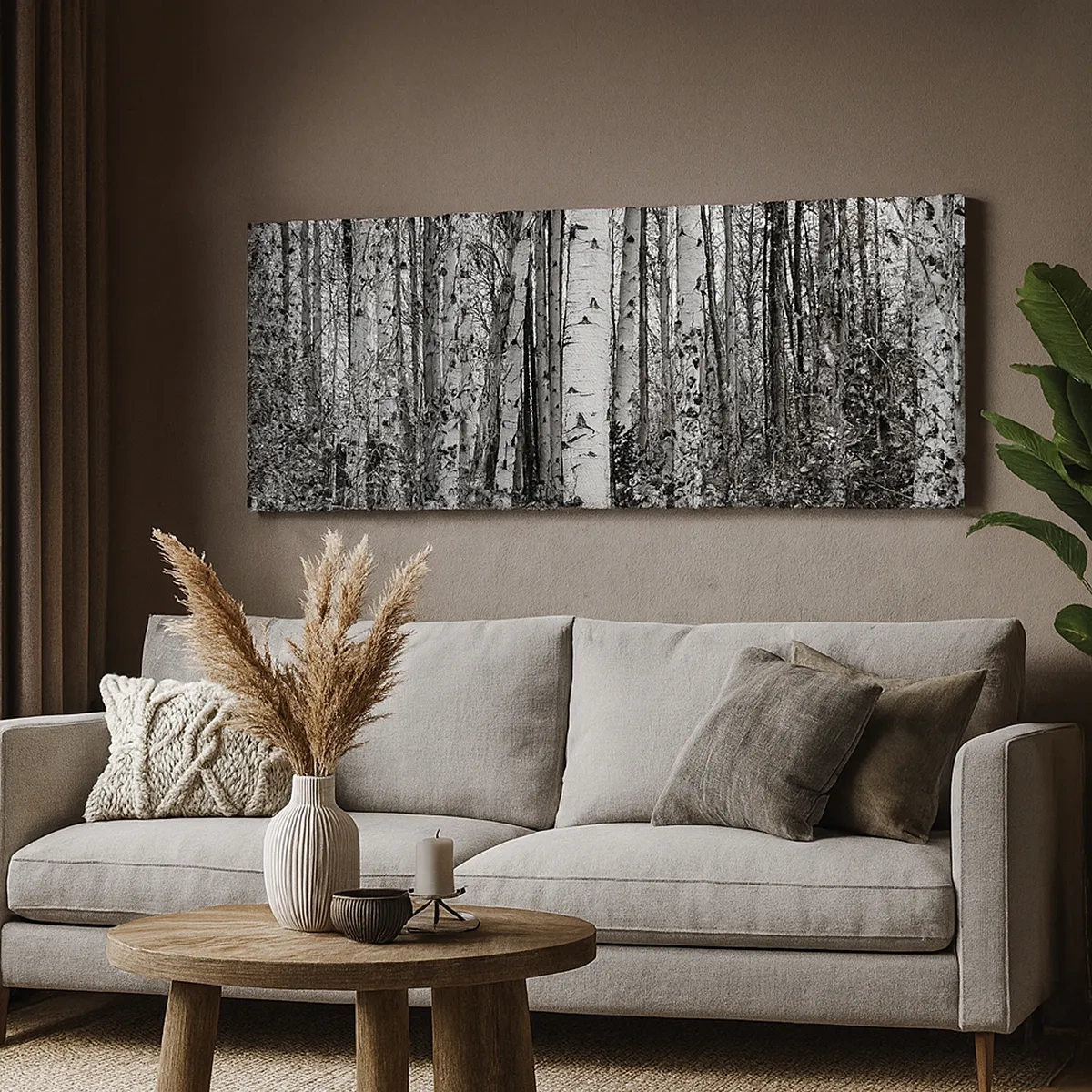 Obraz na płótnie - Brzozowa kolumnada - 30x30 cm