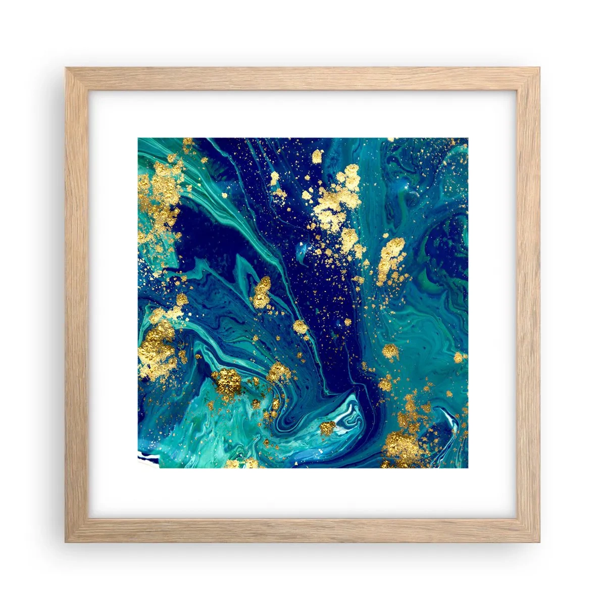 Plakat w ramie jasny dąb - Płatki słońca  - 30x30 cm