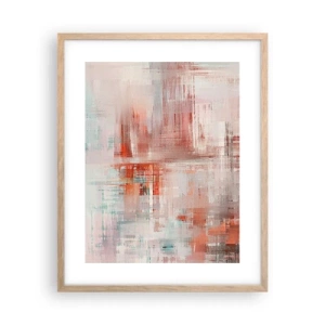 Plakat w ramie jasny dąb - Zamglone. Ale różowe - 40x50 cm