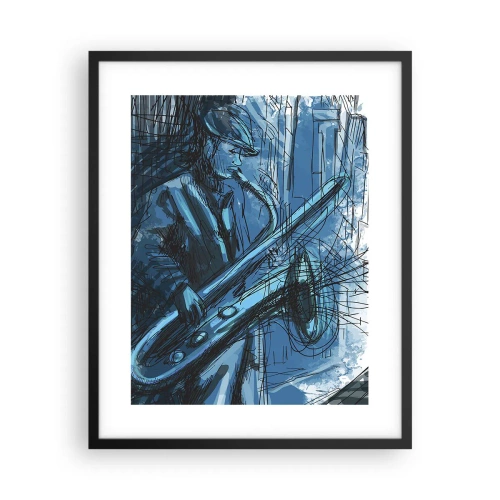 Plakat w czarnej ramie - Miejska rapsodia - 40x50 cm