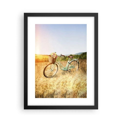Plakat w czarnej ramie - Zostanę tu chwilę - 30x40 cm