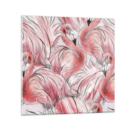 Obraz na szkle - Ptasi corps de ballet - 60x60 cm
