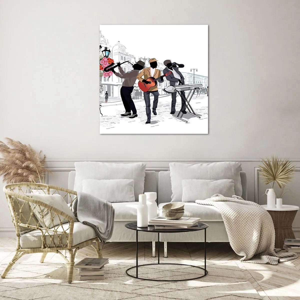 Obraz na szkle - Muzyka ulicy - 30x30 cm