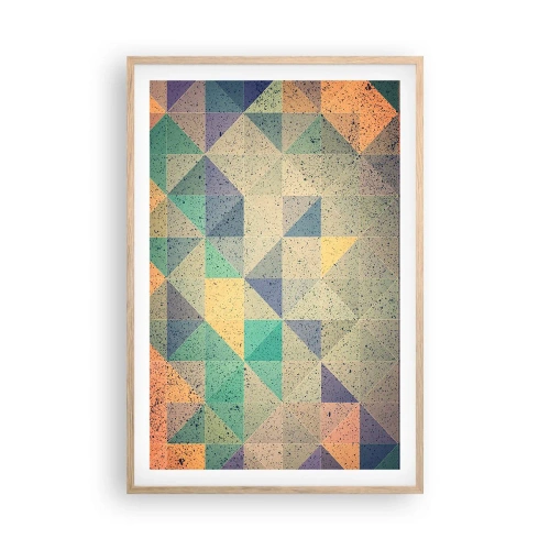 Plakat w ramie jasny dąb - Republika trójkątów - 61x91 cm