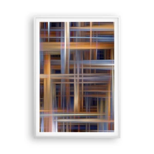 Plakat w białej ramie - Utkane ze światła - 70x100 cm
