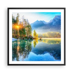 Plakat w czarnej ramie - Majestat i słodycz - 60x60 cm