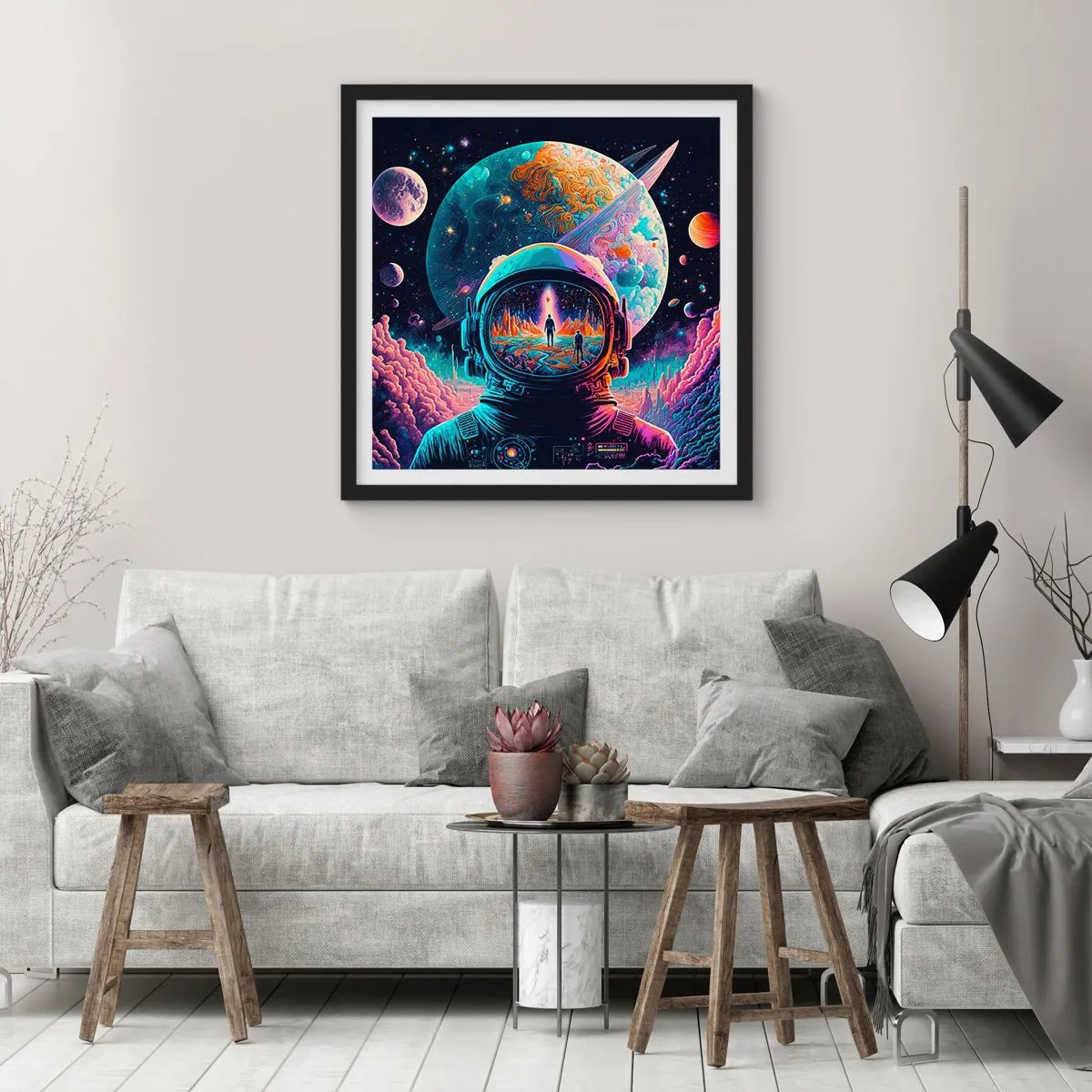 Plakat w czarnej ramie - Filozofom się nie śniło - 50x50 cm