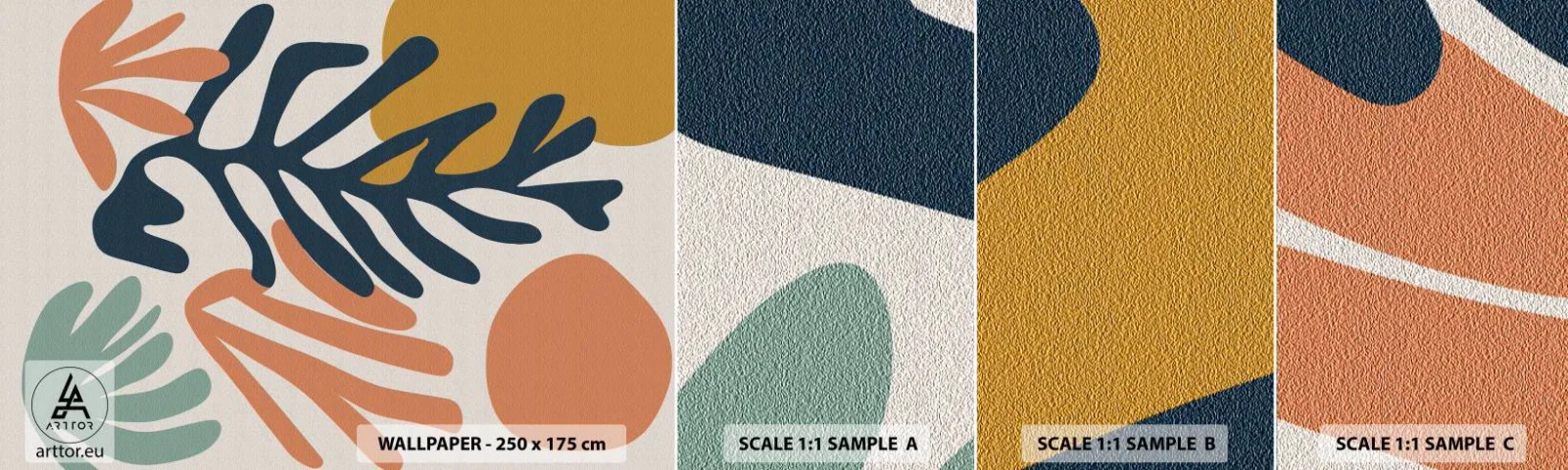 Fototapeta Próbka Standard Eco - Koralowe morza - Boho, Minimalistyczny, Liść - 100x30 cm