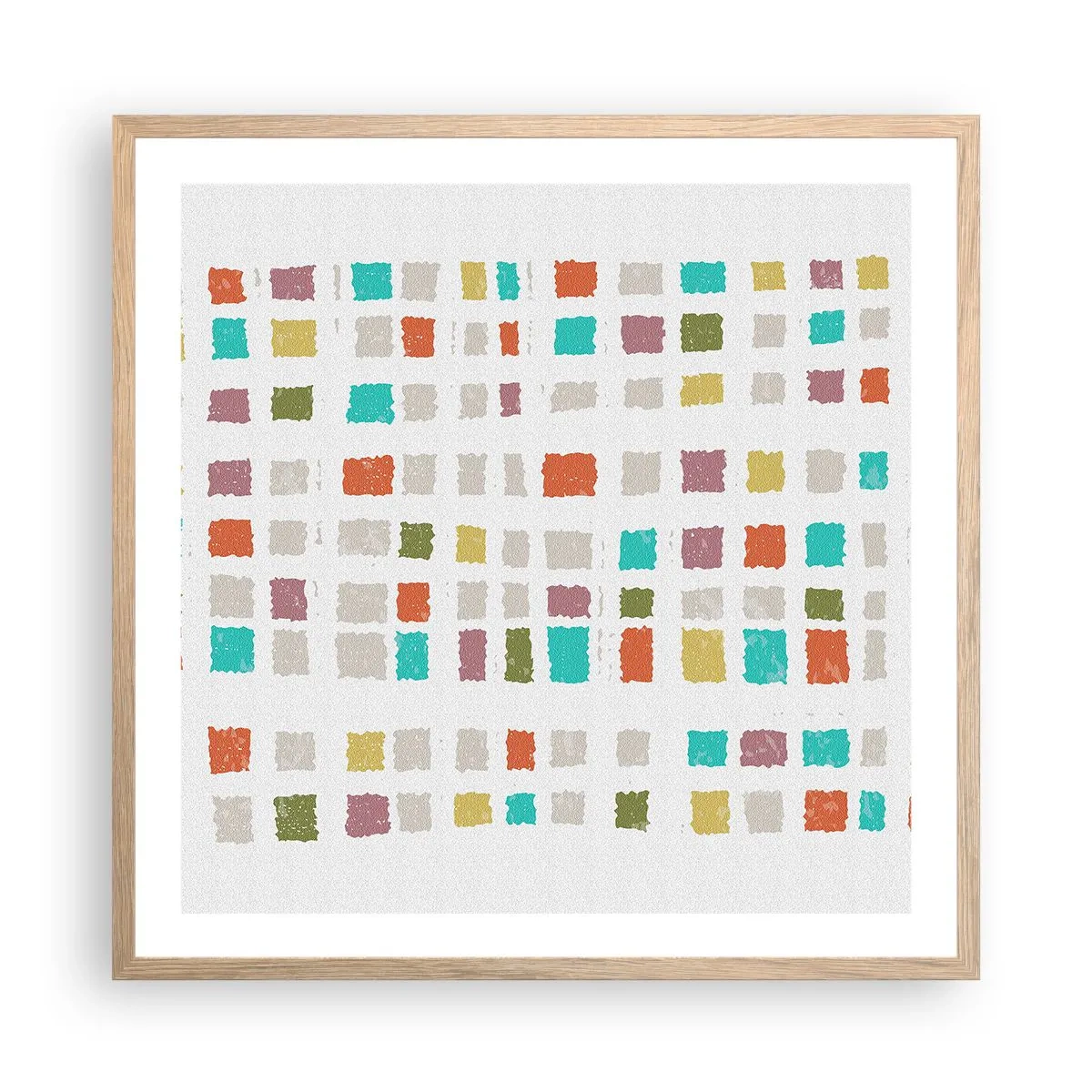 Plakat w ramie jasny dąb - Nieznana gra - 60x60 cm