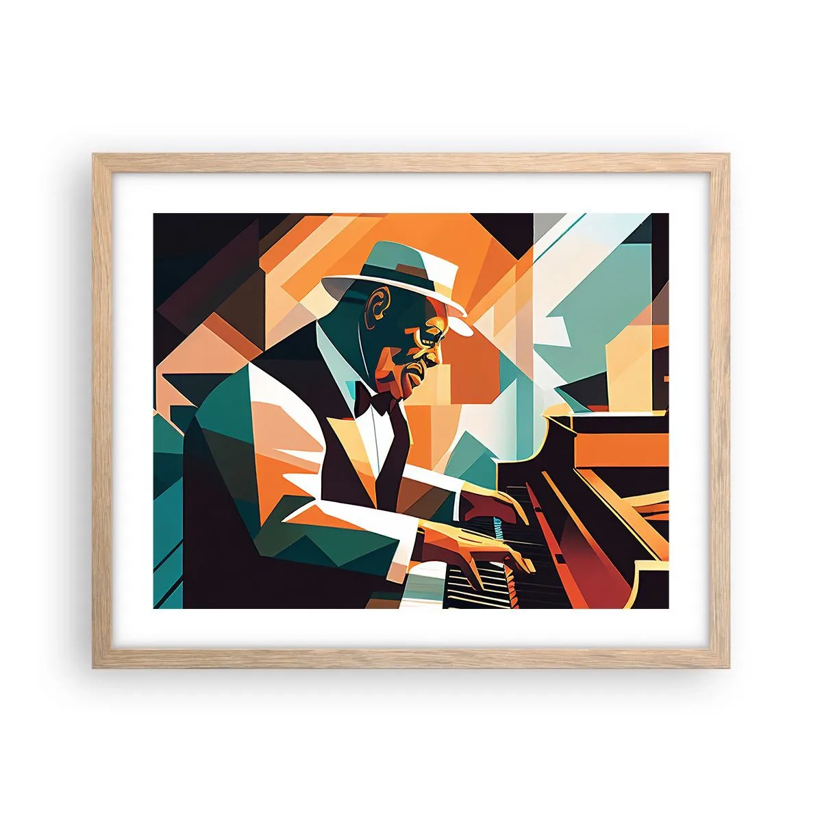 Plakat w ramie jasny dąb - Cały ten jazz - 50x40 cm