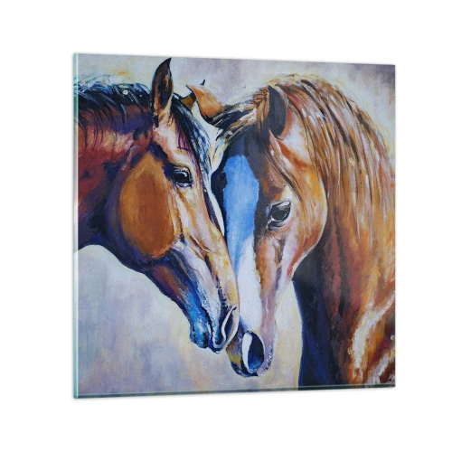 Obraz na szkle - Czy to jest przyjaźń? czy to jest kochanie? - 60x60 cm