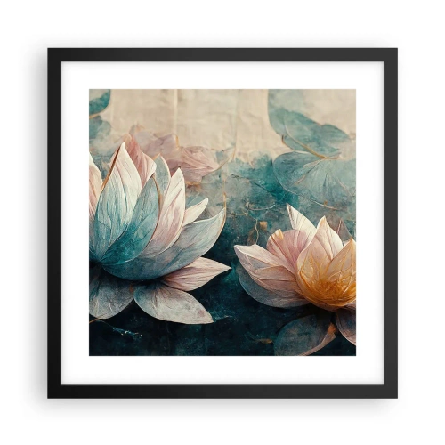 Plakat w czarnej ramie - Gwiazdy jeziora - 40x40 cm