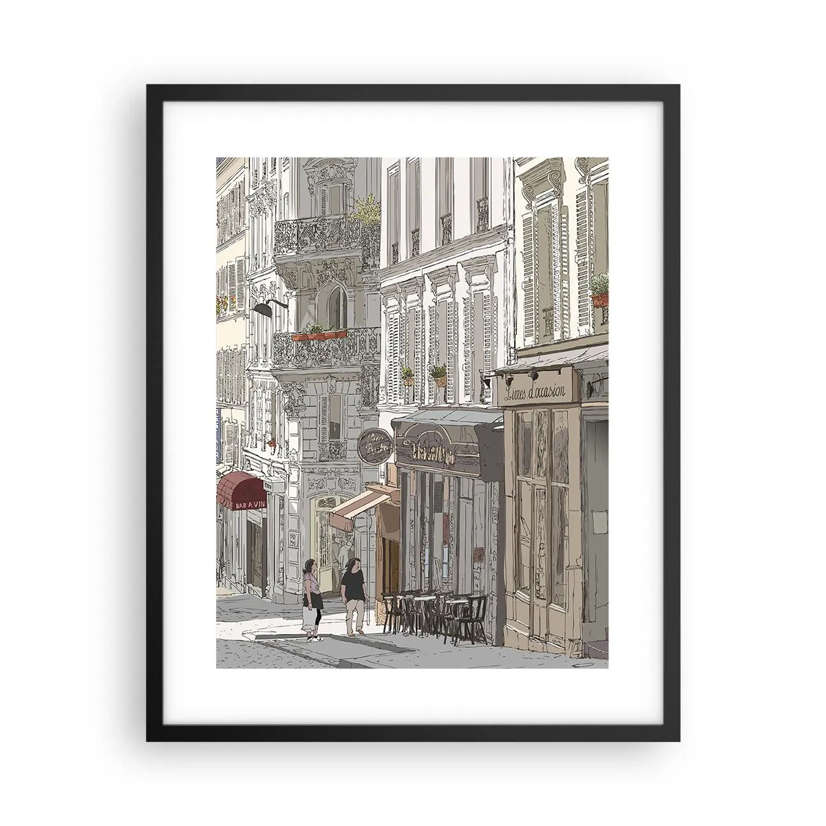 Plakat w czarnej ramie - Miejskie radości - 40x50 cm